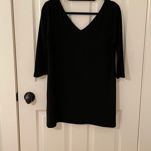 Black Sympli Tunic Size 10 V-neck Made in Canada 🇨🇦